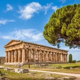 Private chauffeur driven car trip to the ancient Greek temples of Paestum